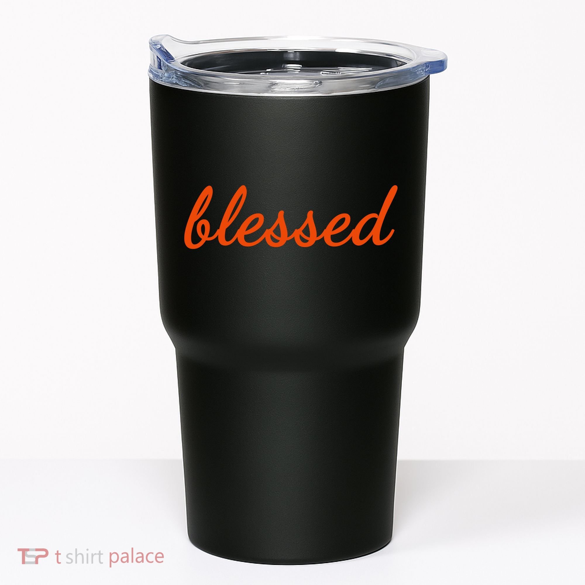 Blessed Orange Christian Tumbler