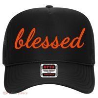 Blessed Orange Christian Hat thumb 0