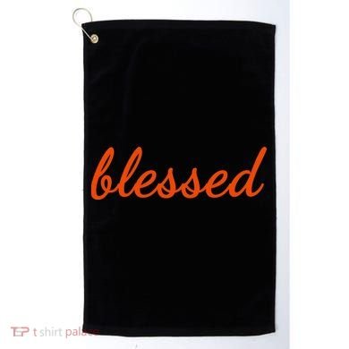 Blessed Orange Christian Golf Towel