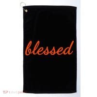 Blessed Orange Christian Golf Towel thumb 0