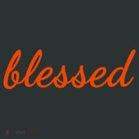 Blessed Orange Christian Button thumb 1
