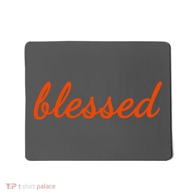 Blessed Orange Christian Mousepad