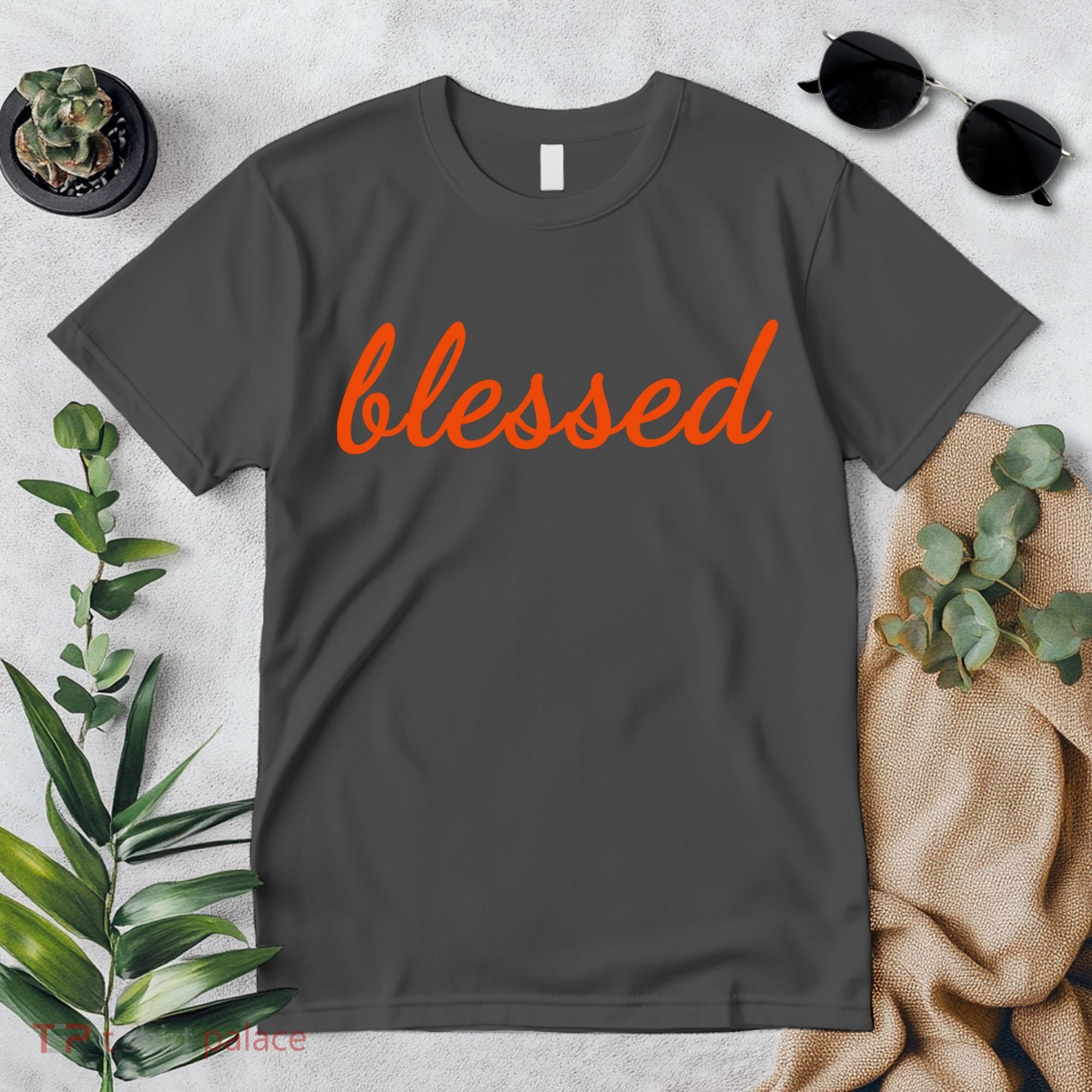 Blessed Orange Christian Premium T-Shirt