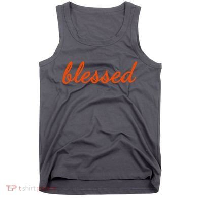 Blessed Orange Christian Tank Top