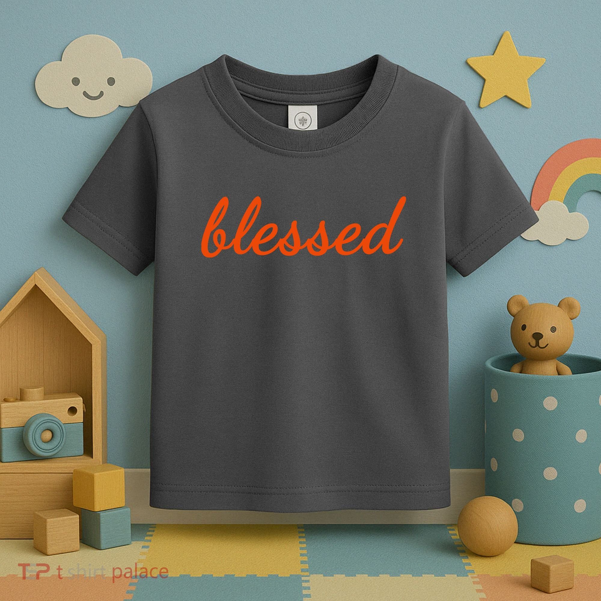 Blessed Orange Christian Toddler T-Shirt