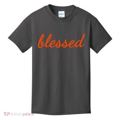 Blessed Orange Christian Kids T-Shirt