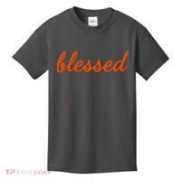 Blessed Orange Christian Kids T-Shirt thumb 0