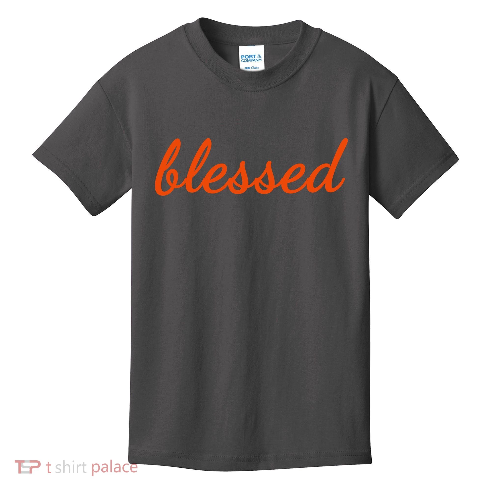 Blessed Orange Christian Kids T-Shirt