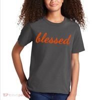 Blessed Orange Christian Kids T-Shirt thumb 2