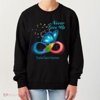Butterfly Ovarian Cancer Awareness Gift Women's Sweatshirt thumb 0