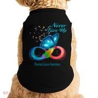 Butterfly Ovarian Cancer Awareness Gift Doggie Tank thumb 0