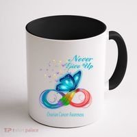 Butterfly Ovarian Cancer Awareness Gift Coffee Mug thumb 1