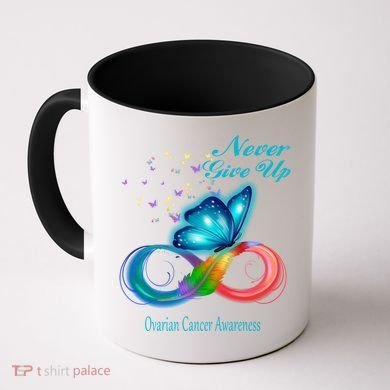 Butterfly Ovarian Cancer Awareness Gift Coffee Mug