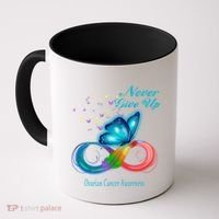 Butterfly Ovarian Cancer Awareness Gift Coffee Mug thumb 0