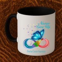 Butterfly Ovarian Cancer Awareness Gift Coffee Mug thumb 2