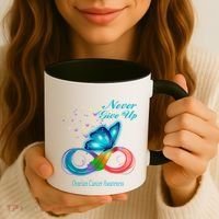 Butterfly Ovarian Cancer Awareness Gift Coffee Mug thumb 3