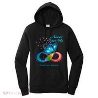 Butterfly Ovarian Cancer Awareness Gift Women's Hoodie thumb 0