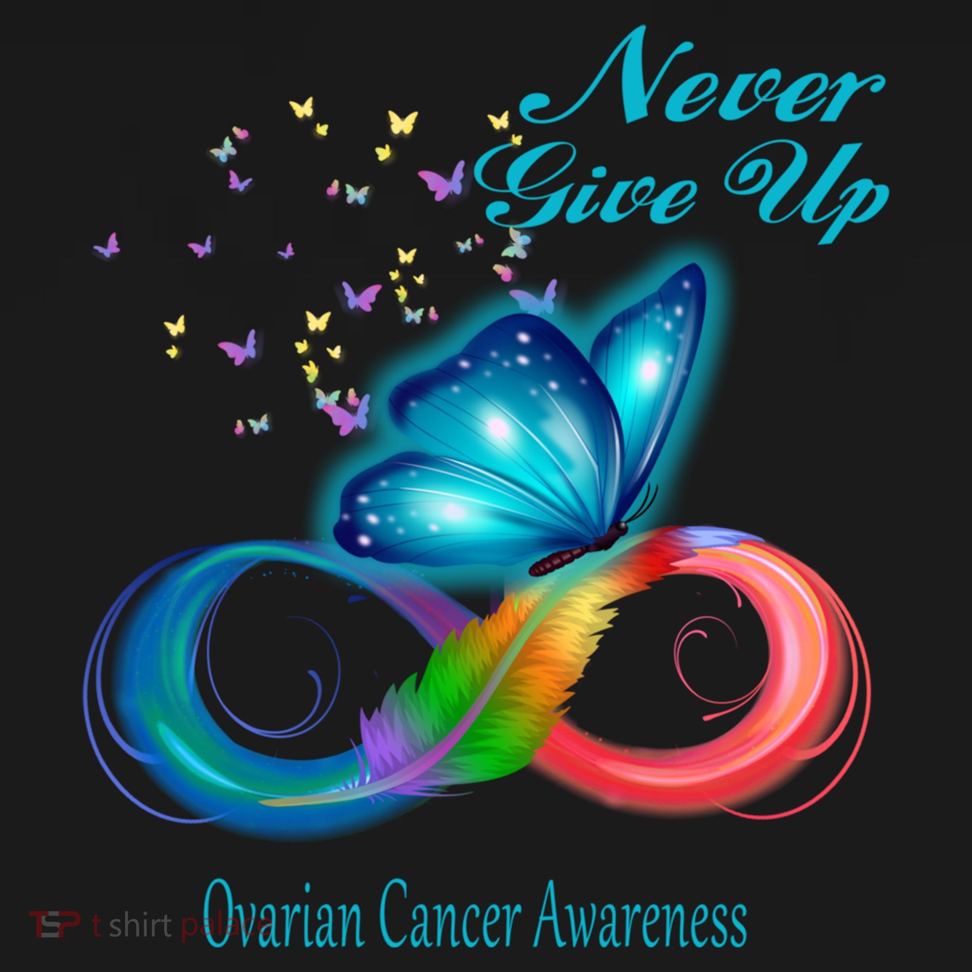 Butterfly Ovarian Cancer Awareness Gift Women's Hoodie