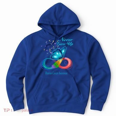 Butterfly Ovarian Cancer Awareness Gift Hoodie