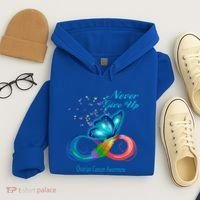 Butterfly Ovarian Cancer Awareness Gift Hoodie thumb 4