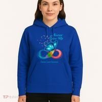 Butterfly Ovarian Cancer Awareness Gift Hoodie thumb 5
