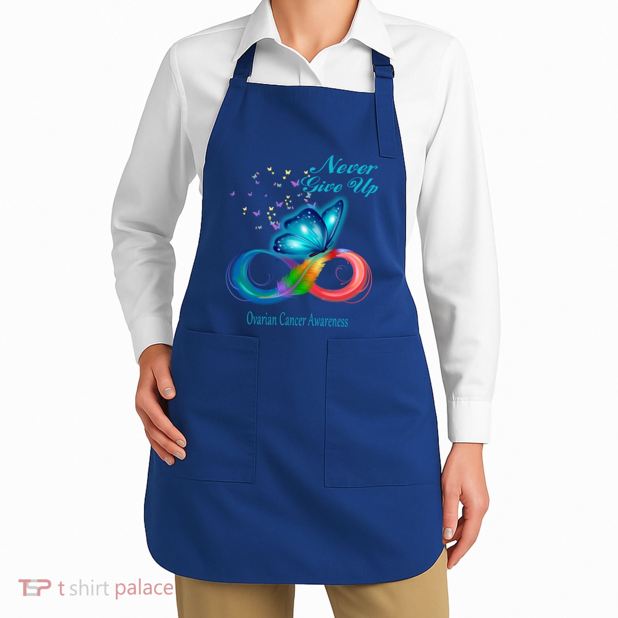 Butterfly Ovarian Cancer Awareness Gift Apron