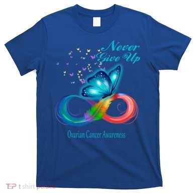 Butterfly Ovarian Cancer Awareness Gift T-Shirt