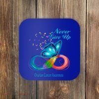 Butterfly Ovarian Cancer Awareness Gift Coaster thumb 0