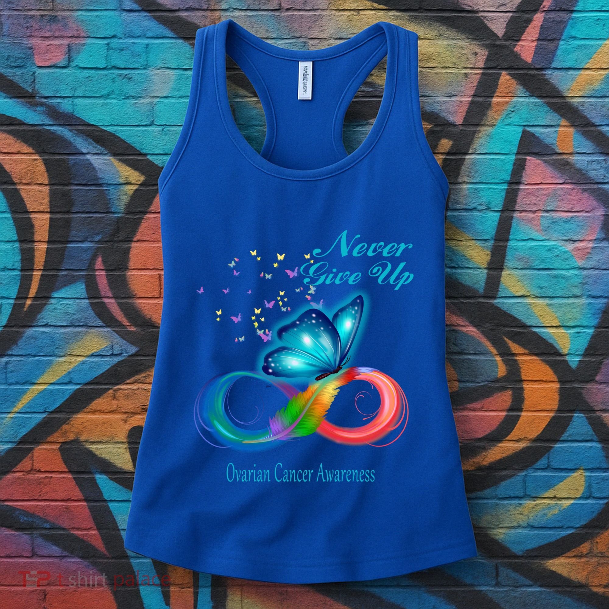 Butterfly Ovarian Cancer Awareness Gift Women's Tank Top