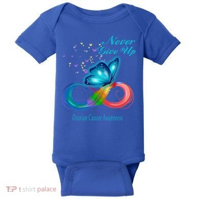 Butterfly Ovarian Cancer Awareness Gift Baby Bodysuit