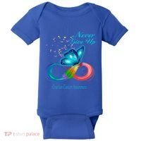 Butterfly Ovarian Cancer Awareness Gift Baby Bodysuit thumb 0