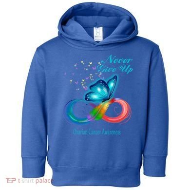 Butterfly Ovarian Cancer Awareness Gift Toddler Hoodie