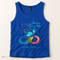 Butterfly Ovarian Cancer Awareness Gift Tank Top thumb 2