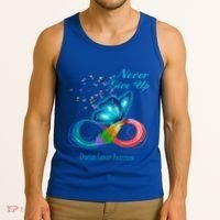 Butterfly Ovarian Cancer Awareness Gift Tank Top thumb 3