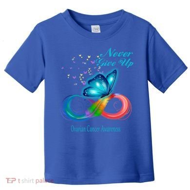 Butterfly Ovarian Cancer Awareness Gift Toddler T-Shirt