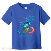 Butterfly Ovarian Cancer Awareness Gift Toddler T-Shirt thumb 0