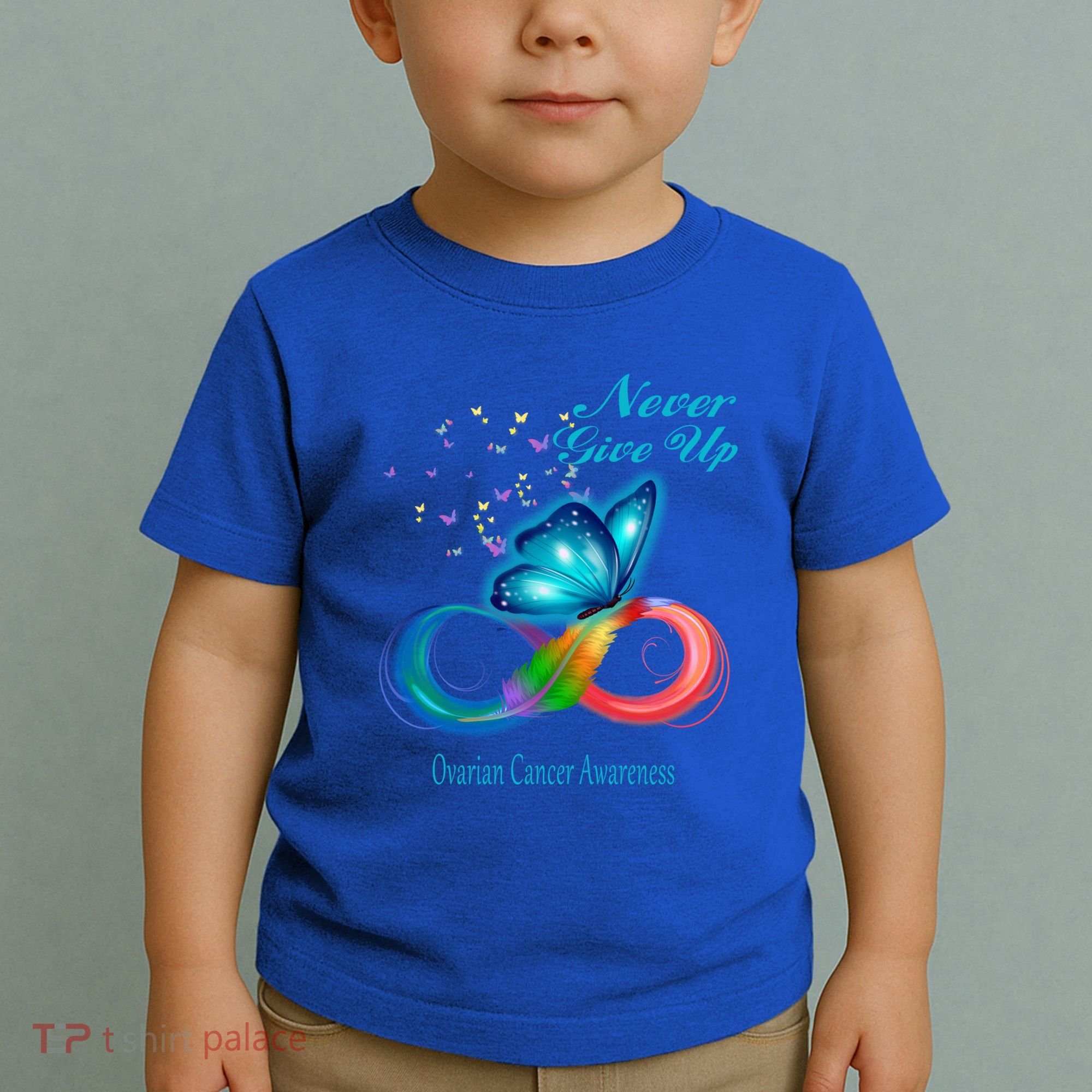 Butterfly Ovarian Cancer Awareness Gift Toddler T-Shirt