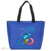 Butterfly Ovarian Cancer Awareness Gift Tote Bag thumb 0