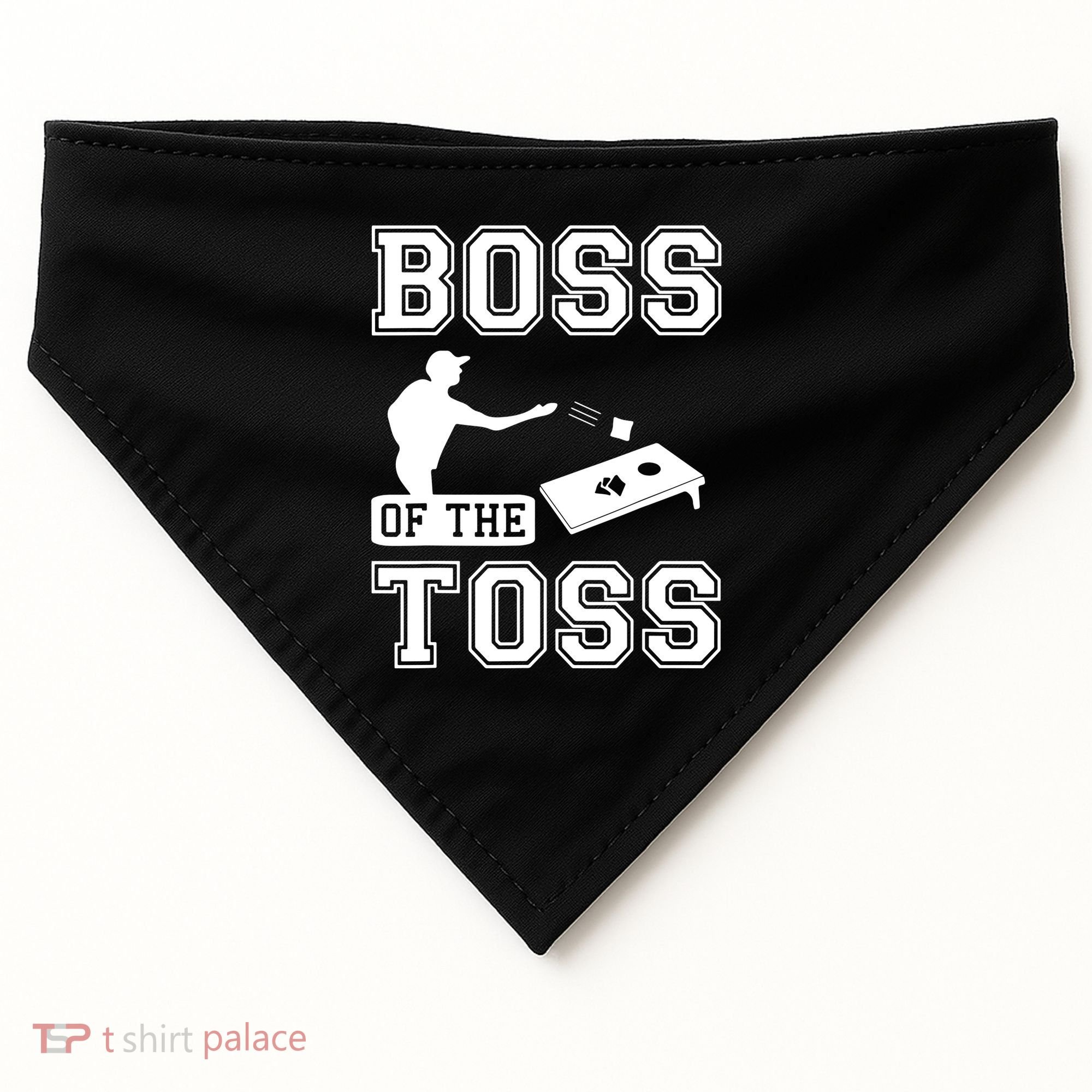 Boss Of Cornhole Game USA-Made Doggie Bandana