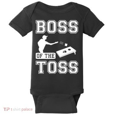 Boss Of Cornhole Game Baby Bodysuit