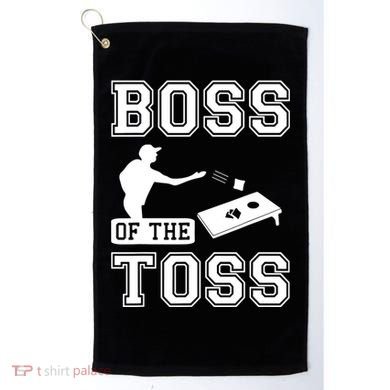 Boss Of Cornhole Game Golf Towel