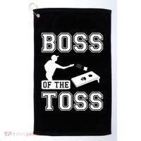 Boss Of Cornhole Game Golf Towel thumb 0
