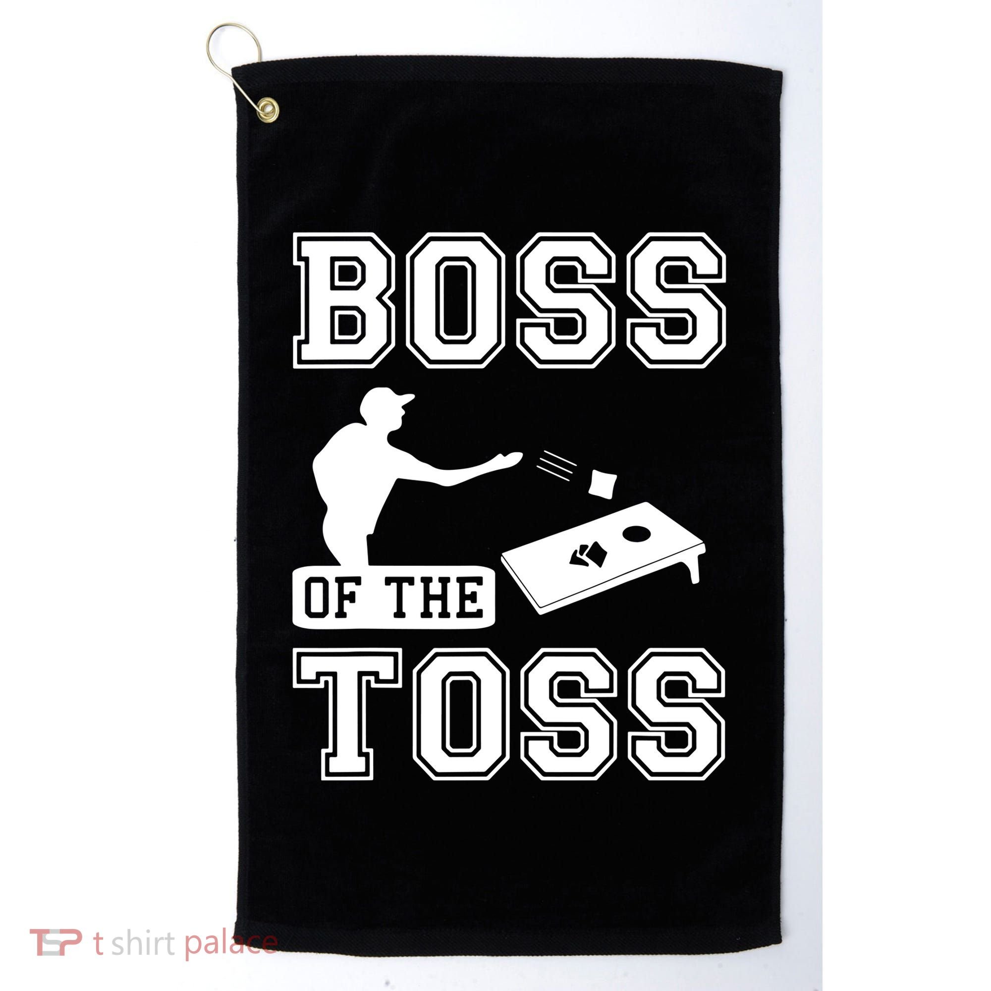 Boss Of Cornhole Game Golf Towel