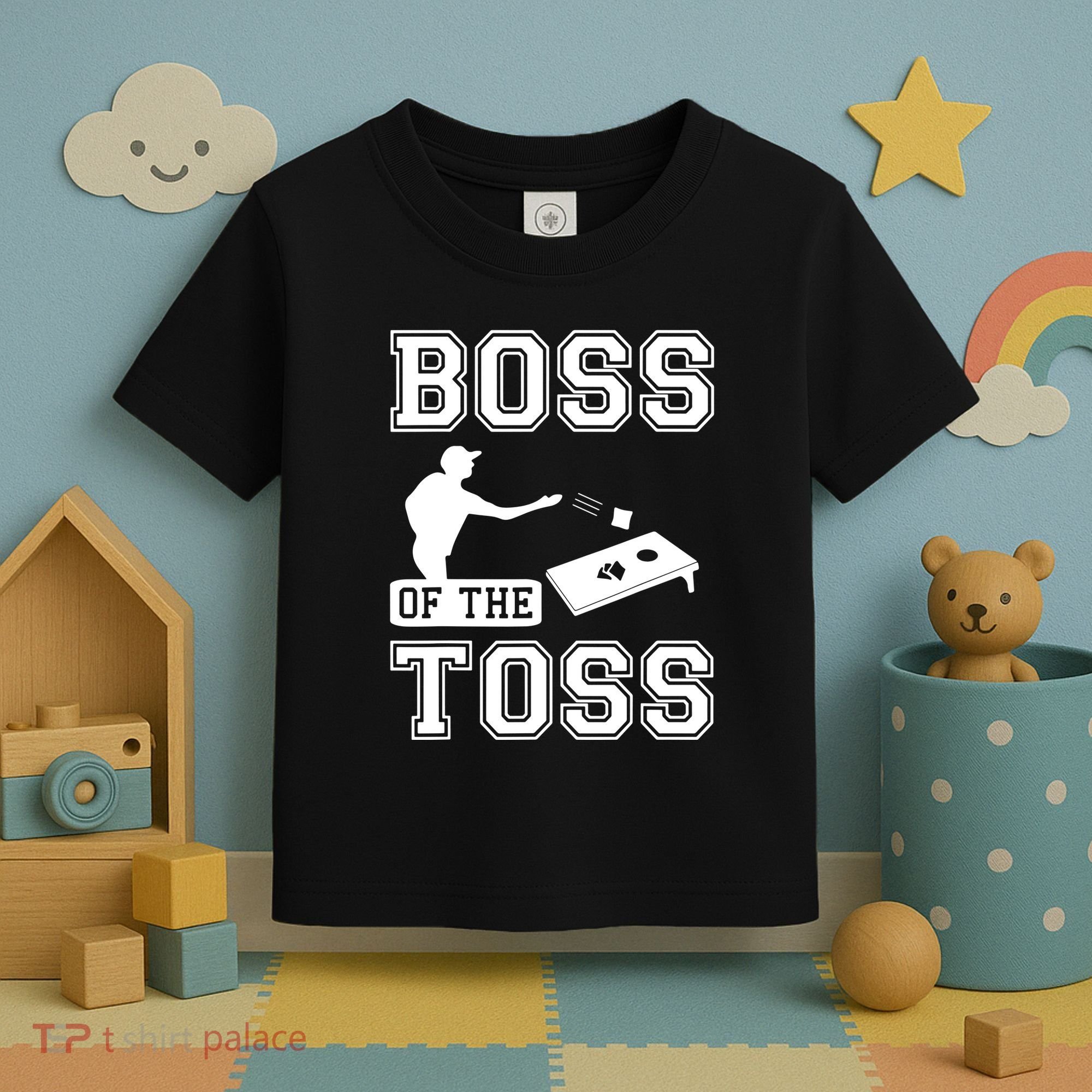 Boss Of Cornhole Game Toddler T-Shirt