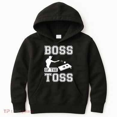 Boss Of Cornhole Game Kids Hoodie