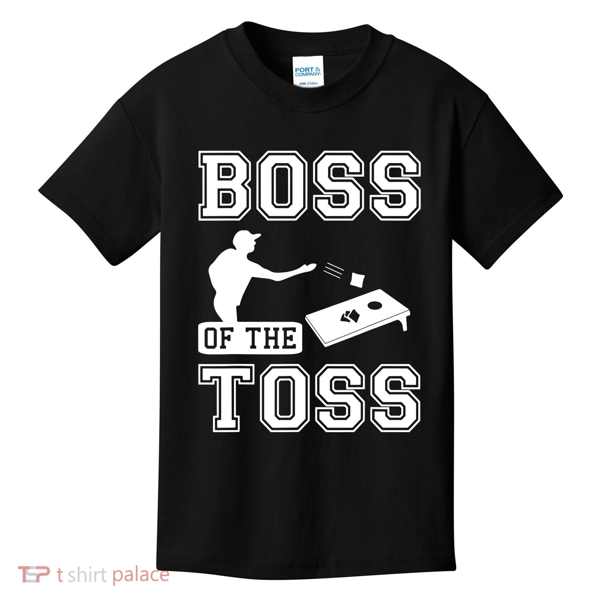 Boss Of Cornhole Game Kids T-Shirt