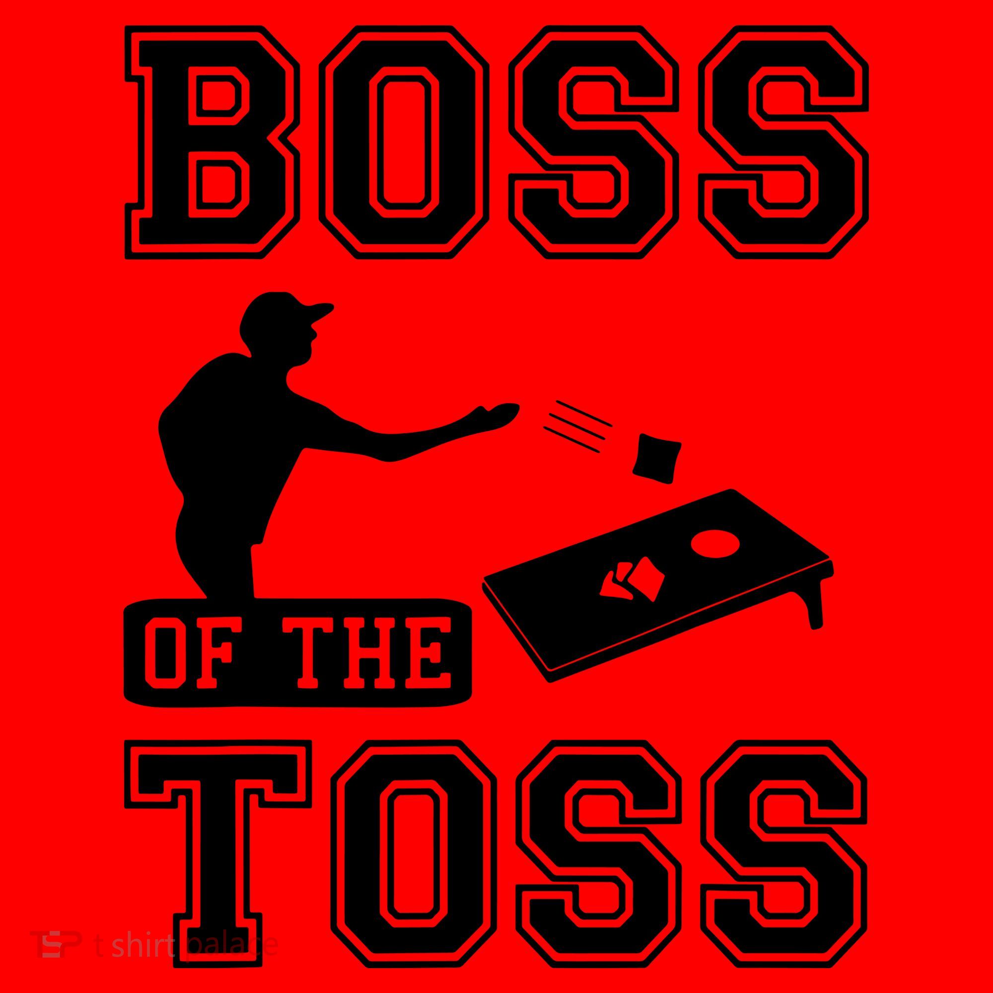 Boss Of Cornhole Game Santa Hat