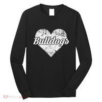 Bulldogs Over Distressed Heart Lawrence County Long Sleeve Shirt thumb 0