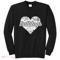 Bulldogs Over Distressed Heart Lawrence County Sweatshirt thumb 0
