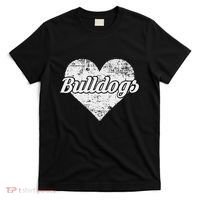 Bulldogs Over Distressed Heart Lawrence County T-Shirt thumb 0